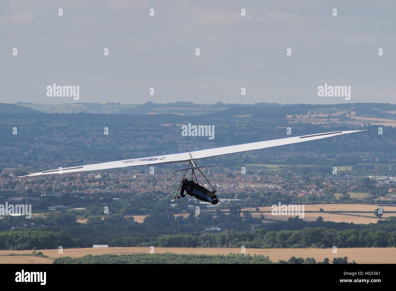 Planeur volant près de Westbury Wiltshire, UK Banque D'Images