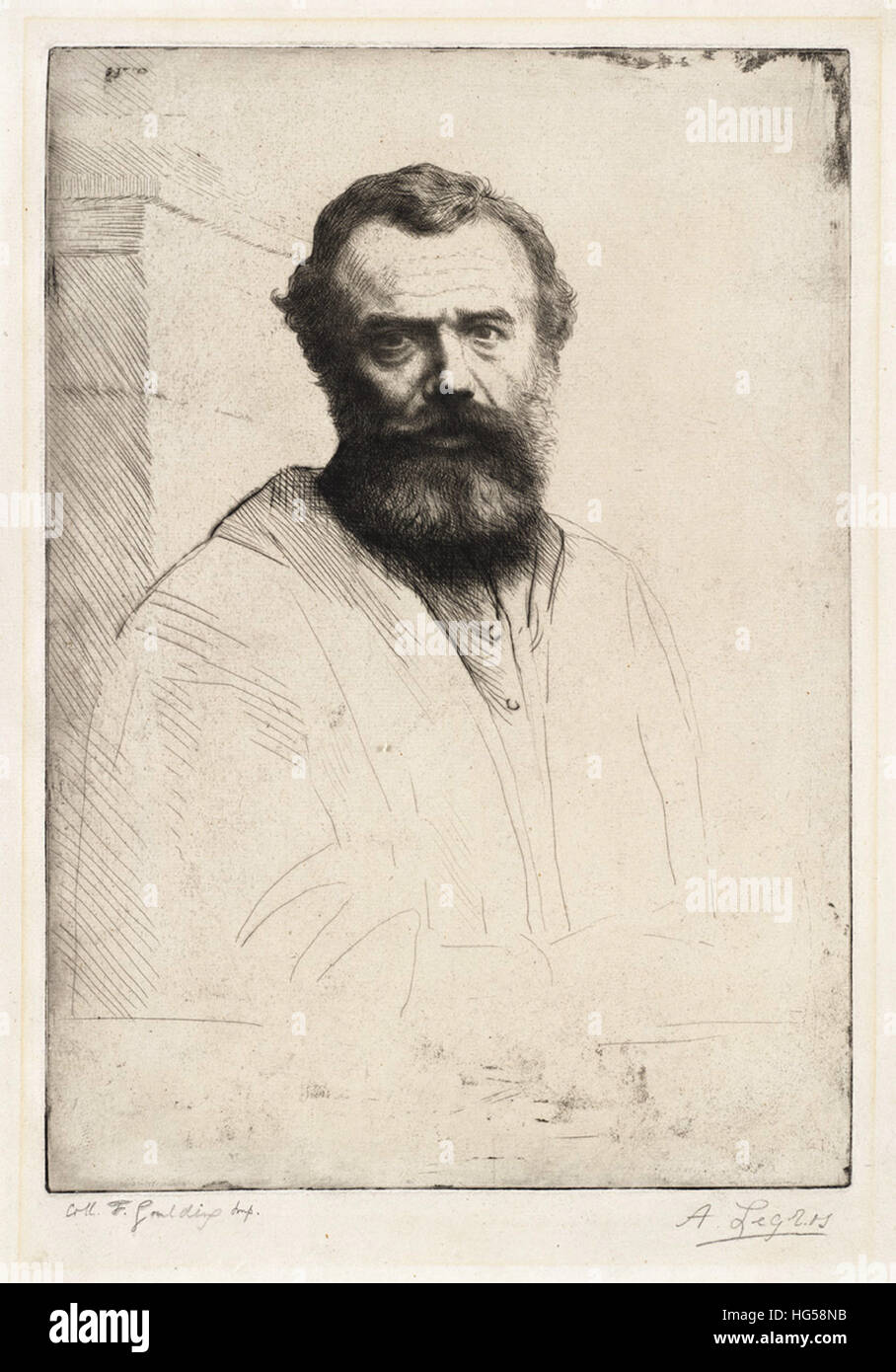 Portrait de l'artiste (3e planche) Banque D'Images