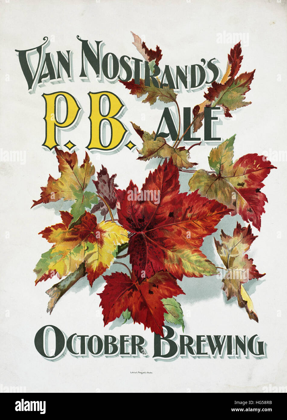 Boston Brewery Affiches - Van Nostrand's P.B. ale. Octobre Brewing Banque D'Images