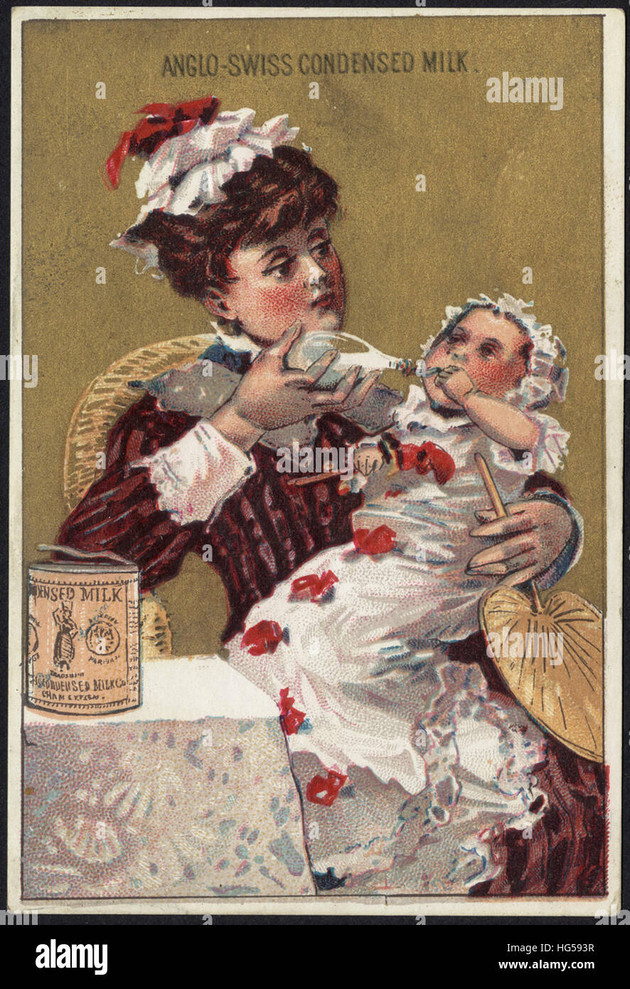 Commerce de boissons Cartes - Anglo-Swiss Condensed Milk Banque D'Images