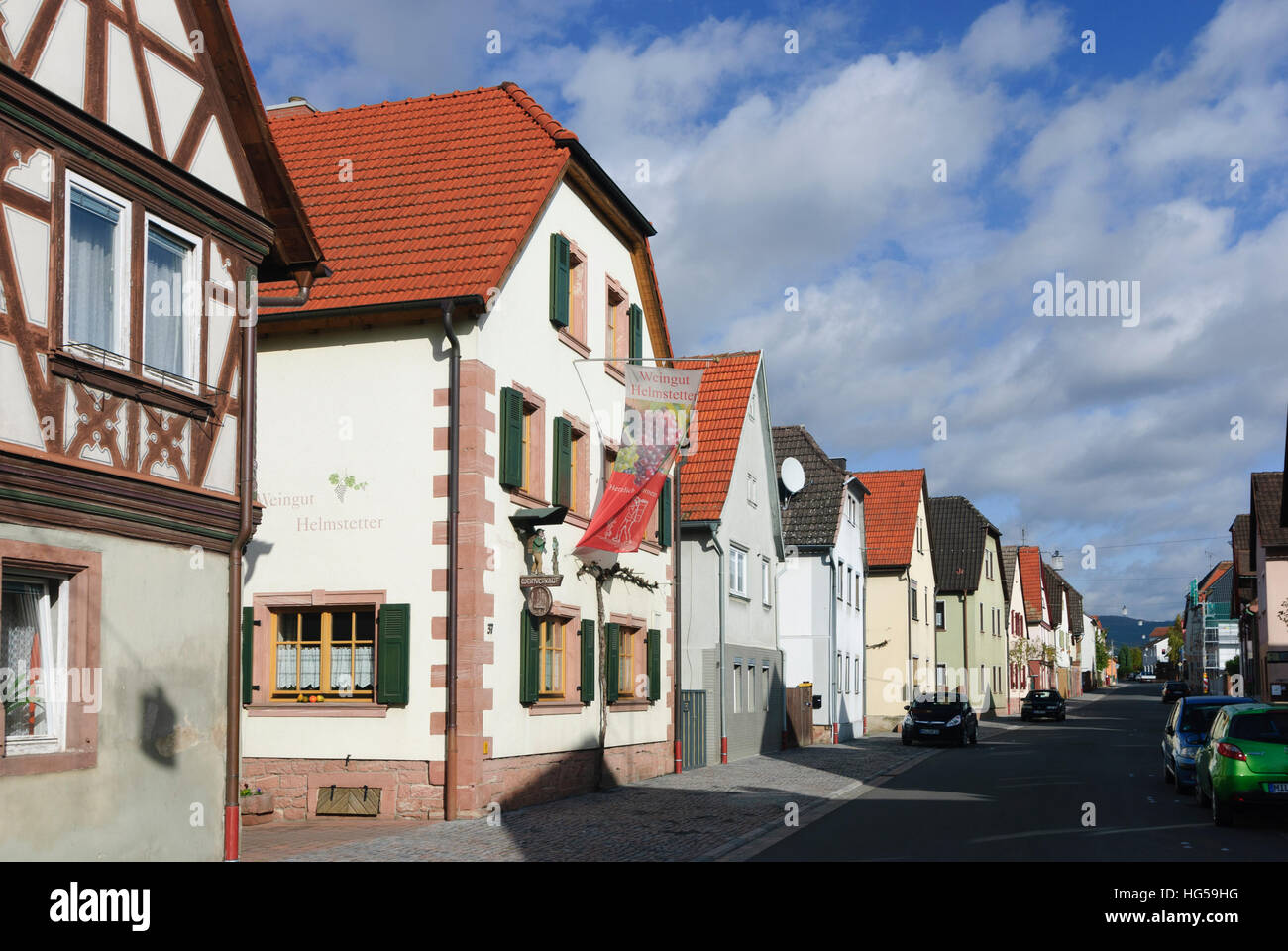 Bürgstadt : Winery maisons, Unterfranken, en Basse-franconie, Bayern, Bavière, Allemagne Banque D'Images