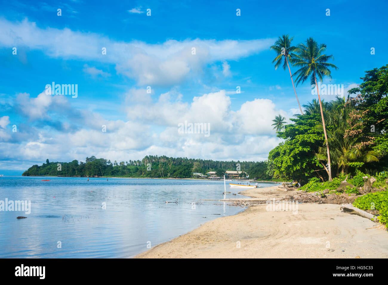 Plage de Tuherahera, East New Britain, Papouasie-Nouvelle-Guinée, du Pacifique Banque D'Images