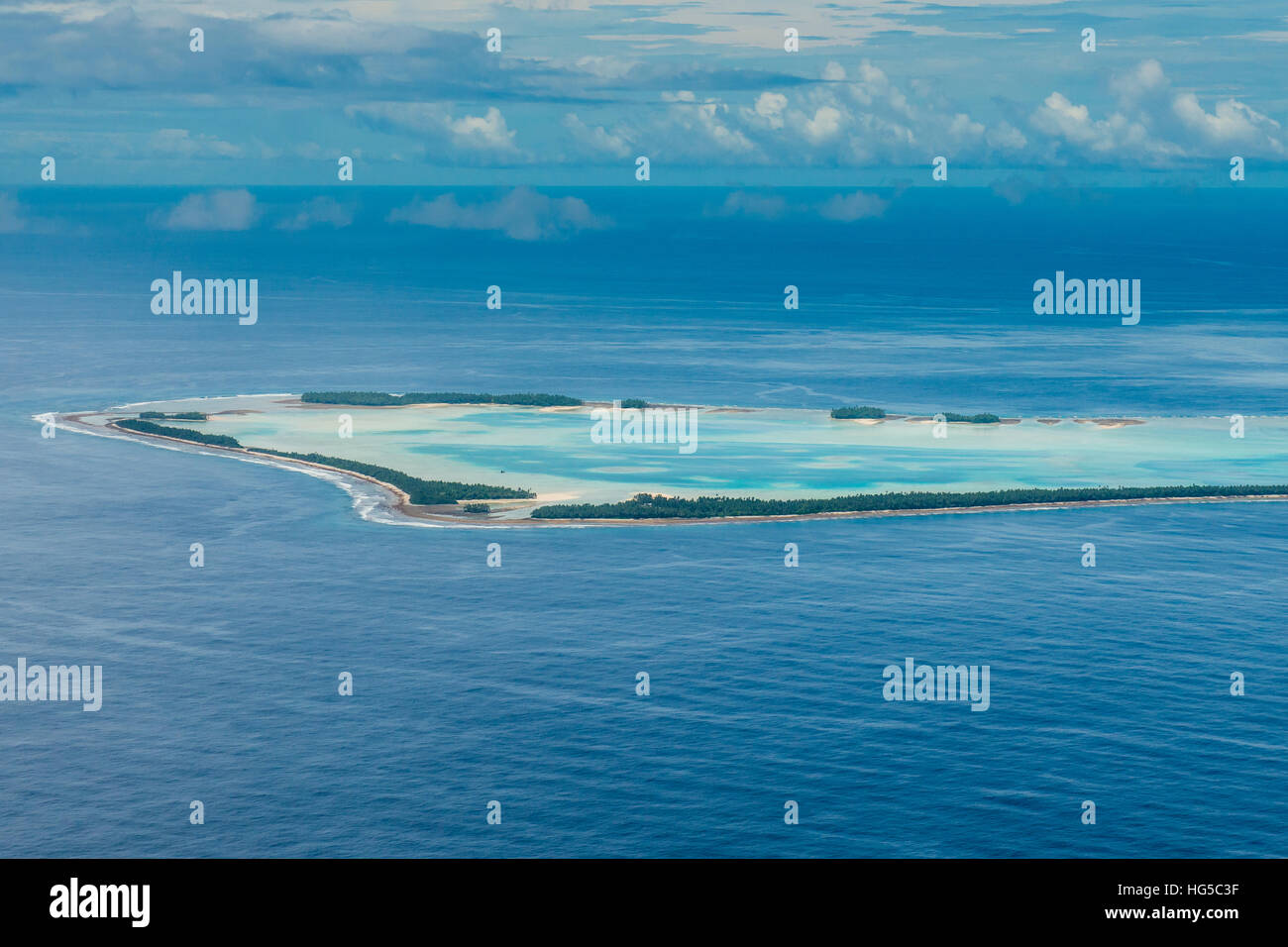 De l'antenne de Tuvalu, pays du Pacifique Sud Banque D'Images