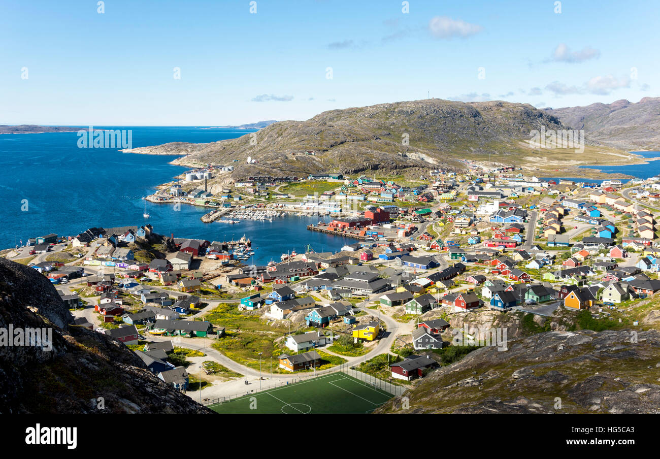 Qaqortoq, le sud du Groenland, les régions polaires Banque D'Images