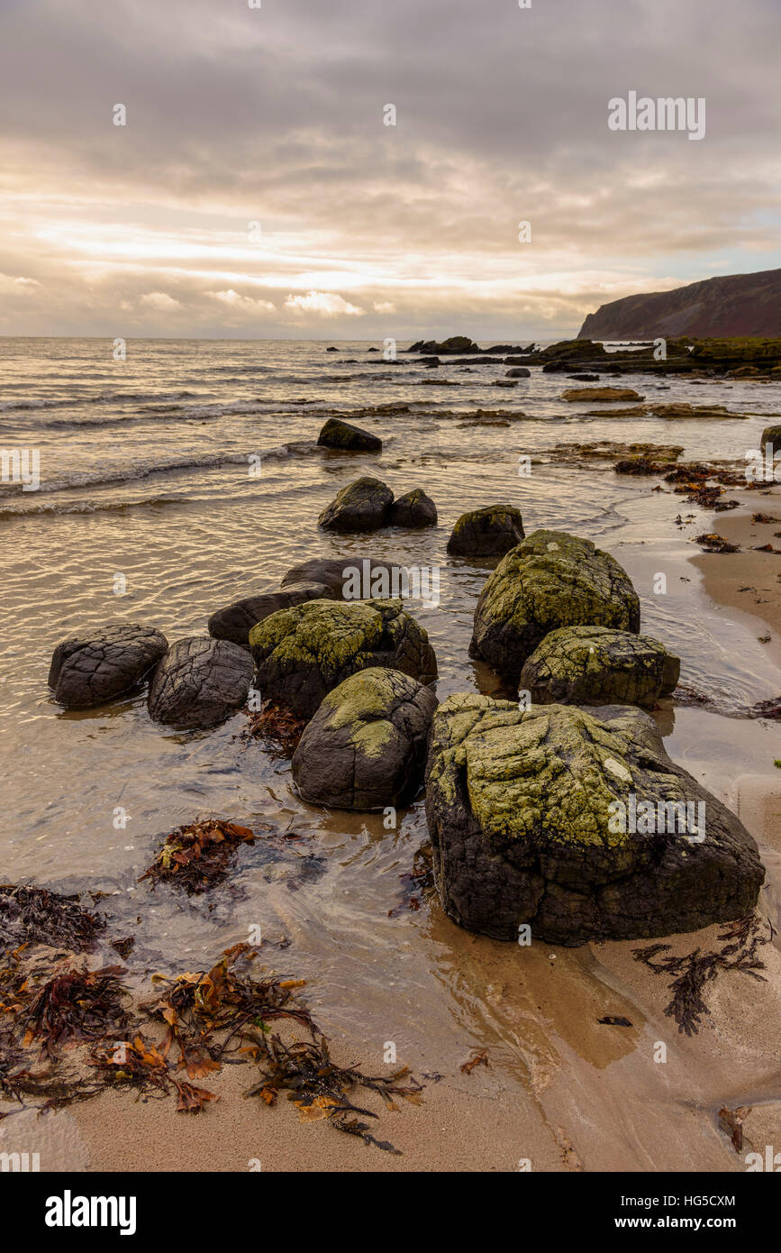 Kildonan Shore, Île d'Arran, North Ayrshire, Ecosse, Royaume-Uni Banque D'Images