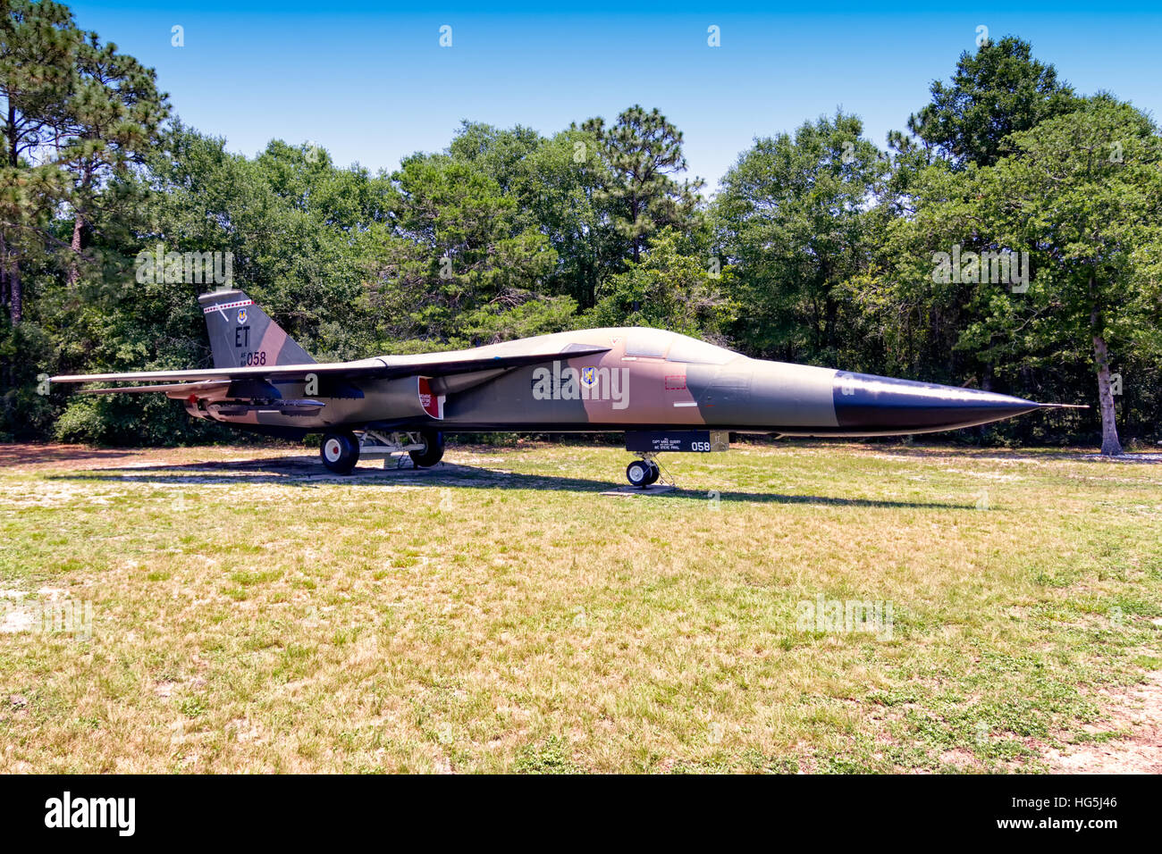 General Dynamics F-111E-CF, 68-0058, dernier affecté à la 40e Escadron d'essais en vol, Eglin AFB, en Floride. Banque D'Images