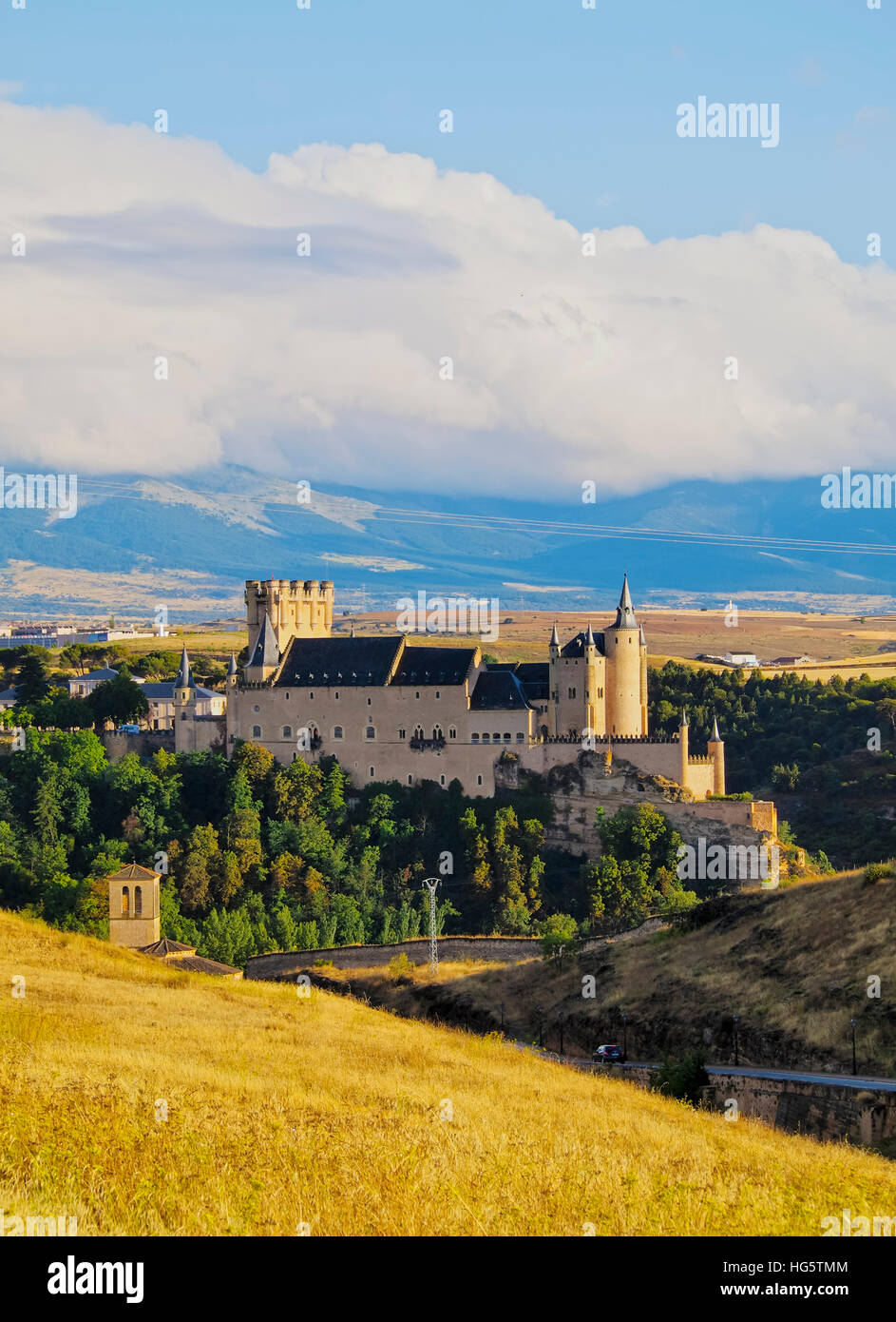 L'Espagne, Castille et Léon, Segovia, vue de l'Alcazar. Banque D'Images