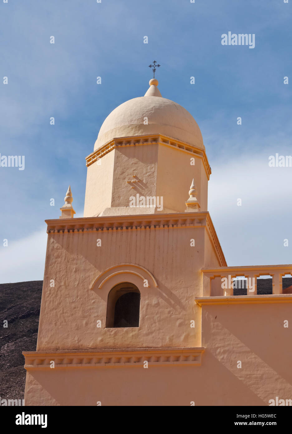 Argentine, Province de Jujuy, vue sur l'église dans San Rafael. Banque D'Images