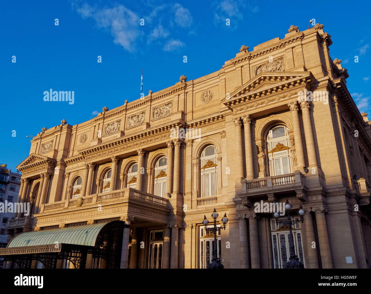 Argentine, Province de Buenos Aires, Ville de Buenos Aires, vue de Teatro Colon. Banque D'Images