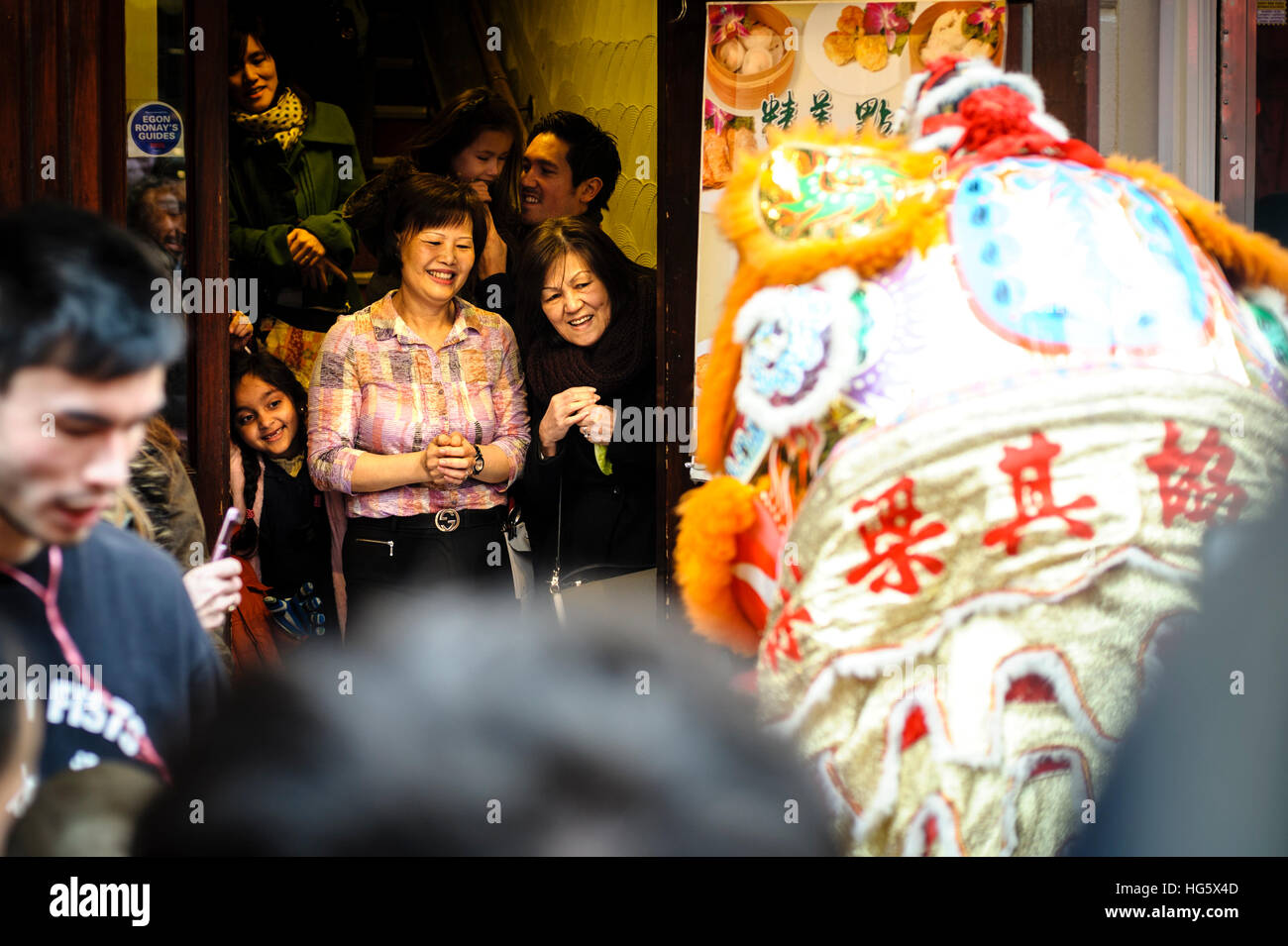Les célébrations du Nouvel An chinois 2016 Londres Banque D'Images