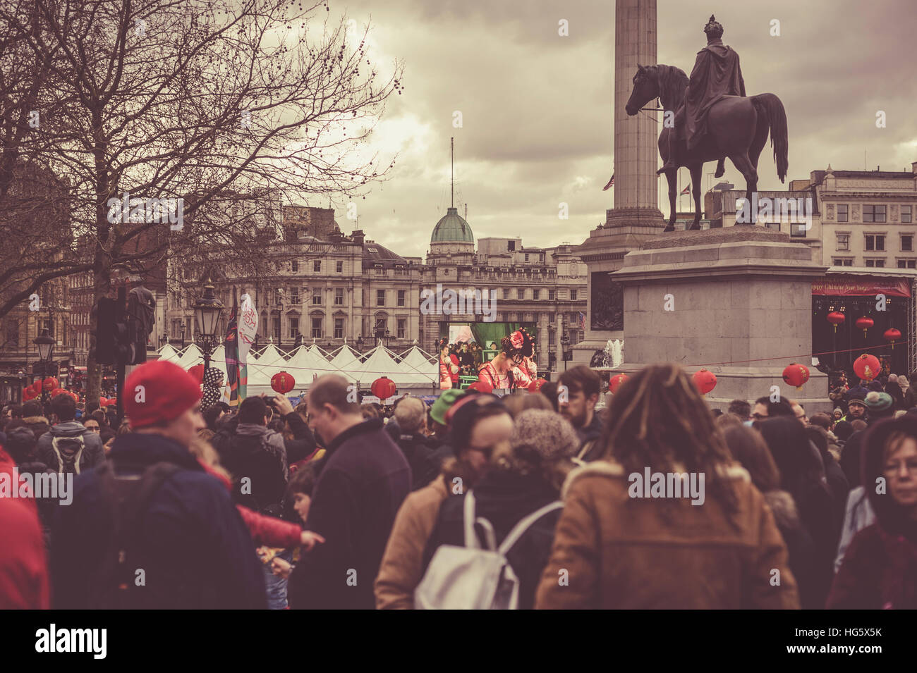 Les célébrations du Nouvel An chinois 2016 Londres Banque D'Images