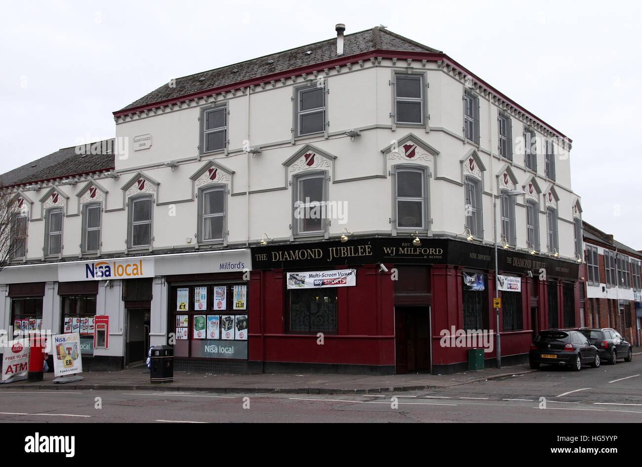 Le Jubilé de diamant Pub sur le Road Shankill Banque D'Images