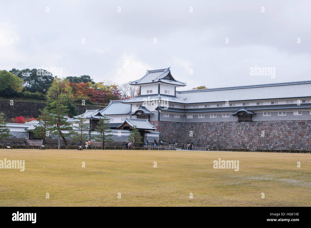 Le Château de Kanazawa, la ville de Kanazawa, Ishikawa Prefecture, Japan Banque D'Images
