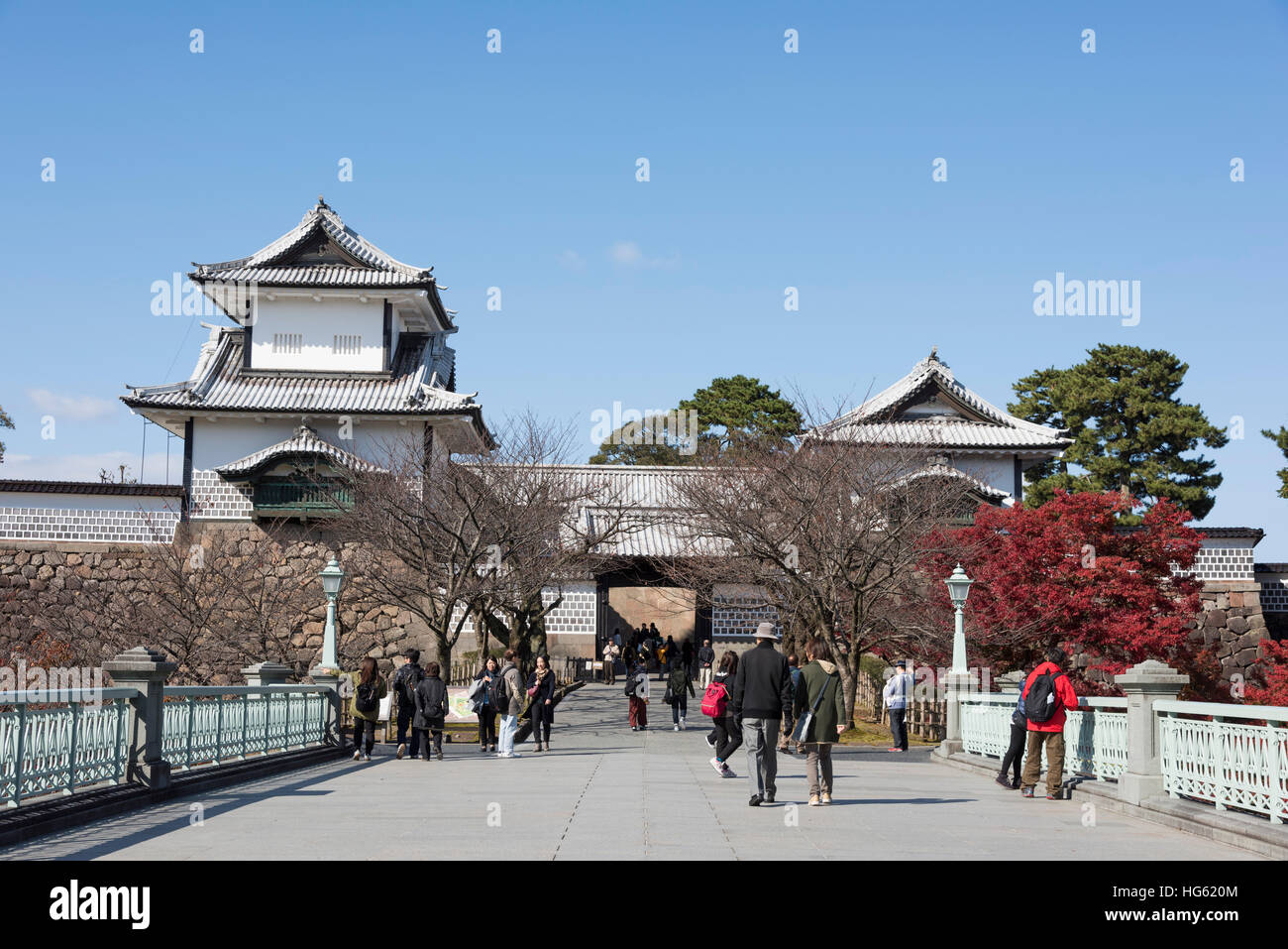 Le Château de Kanazawa, la ville de Kanazawa, Ishikawa Prefecture, Japan Banque D'Images