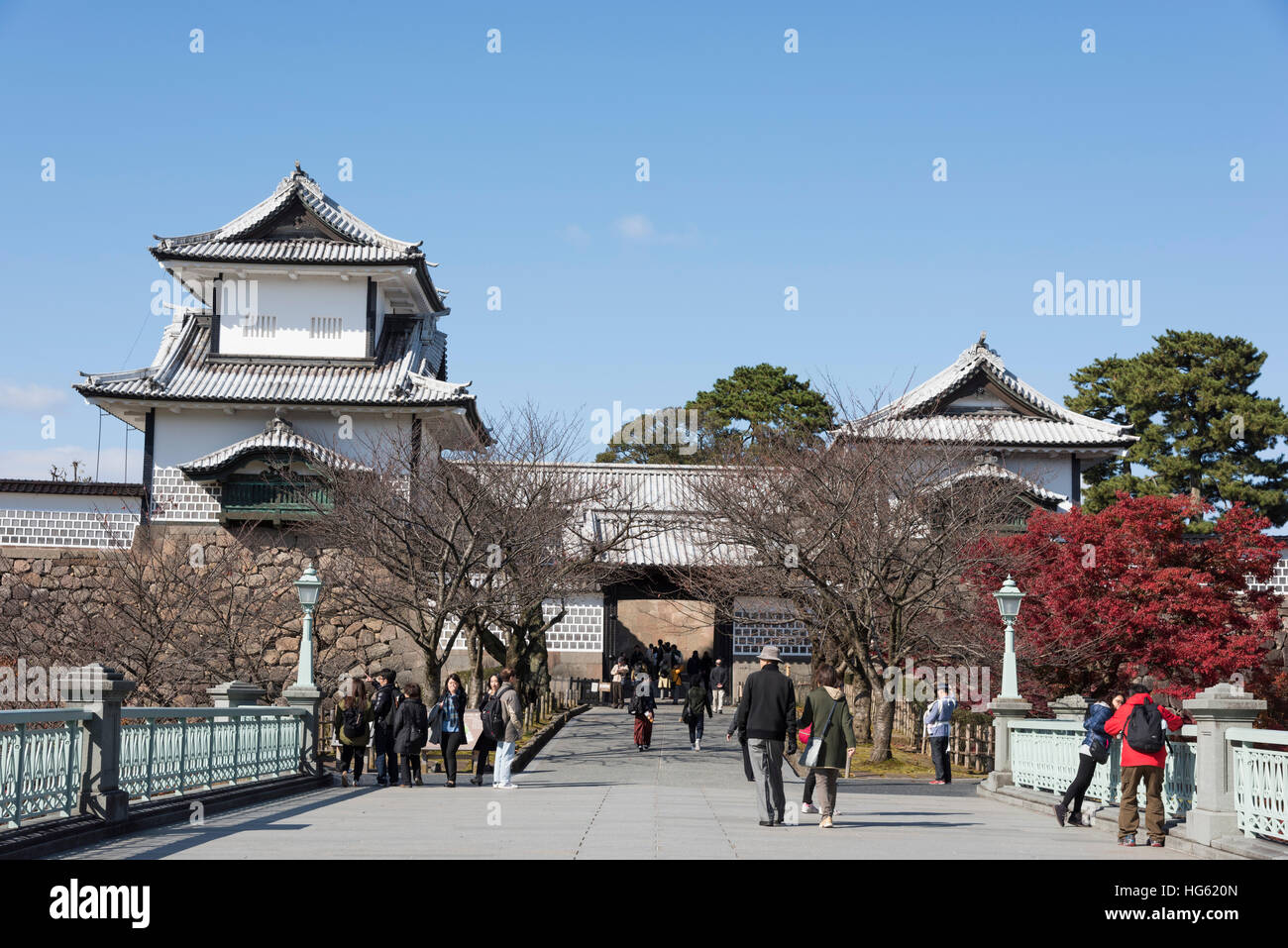 Le Château de Kanazawa, la ville de Kanazawa, Ishikawa Prefecture, Japan Banque D'Images