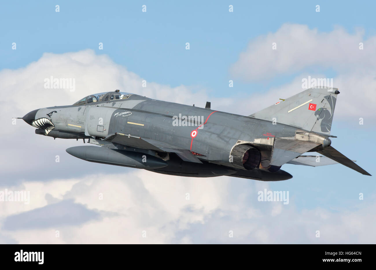 De l'air turque F-4 Phantom décolle pendant l'exercice Anatolian Eagle 2016 Banque D'Images