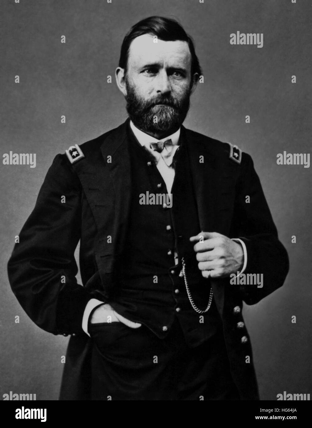 American Vintage Histoire Photo du Général Ulysses S. Grant. Banque D'Images