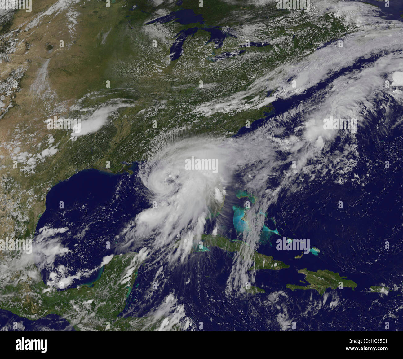 L'ouragan Hermine blanchets l'ensemble de l'état de Floride. Banque D'Images