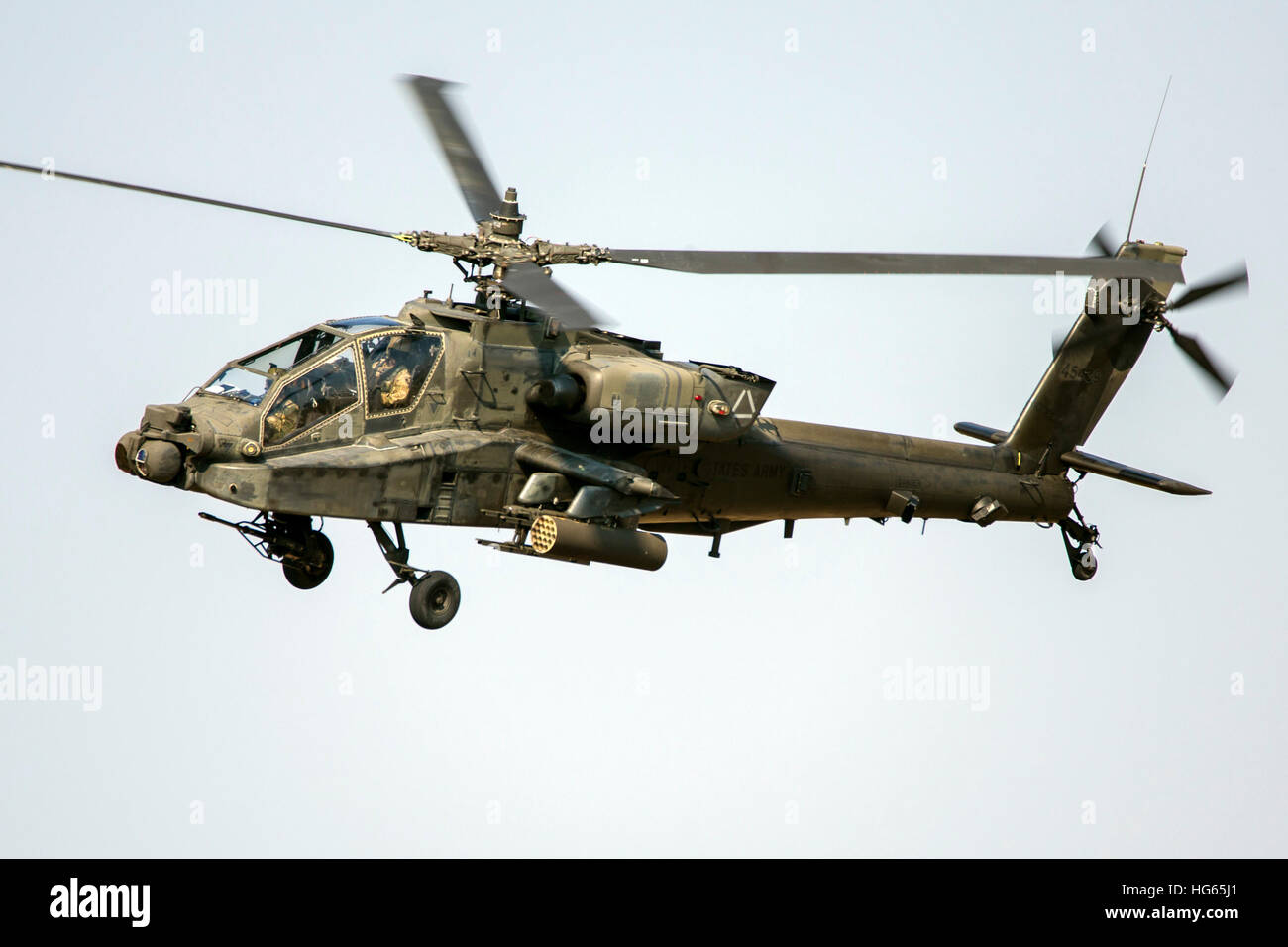 L'Europe de l'armée américaine d'hélicoptères Apache AH-64D. Banque D'Images