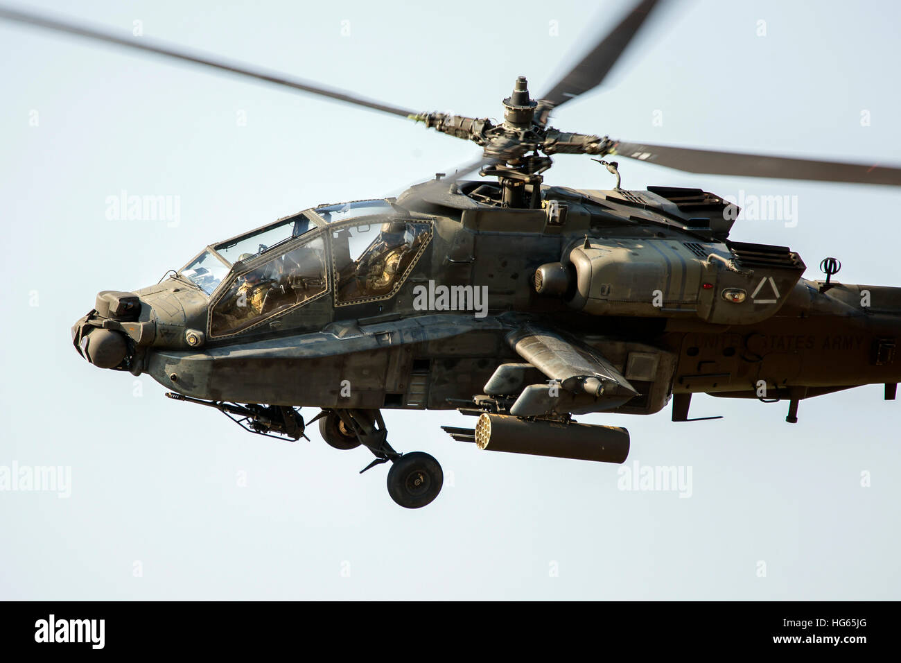 L'Europe de l'armée américaine d'hélicoptères Apache AH-64D. Banque D'Images
