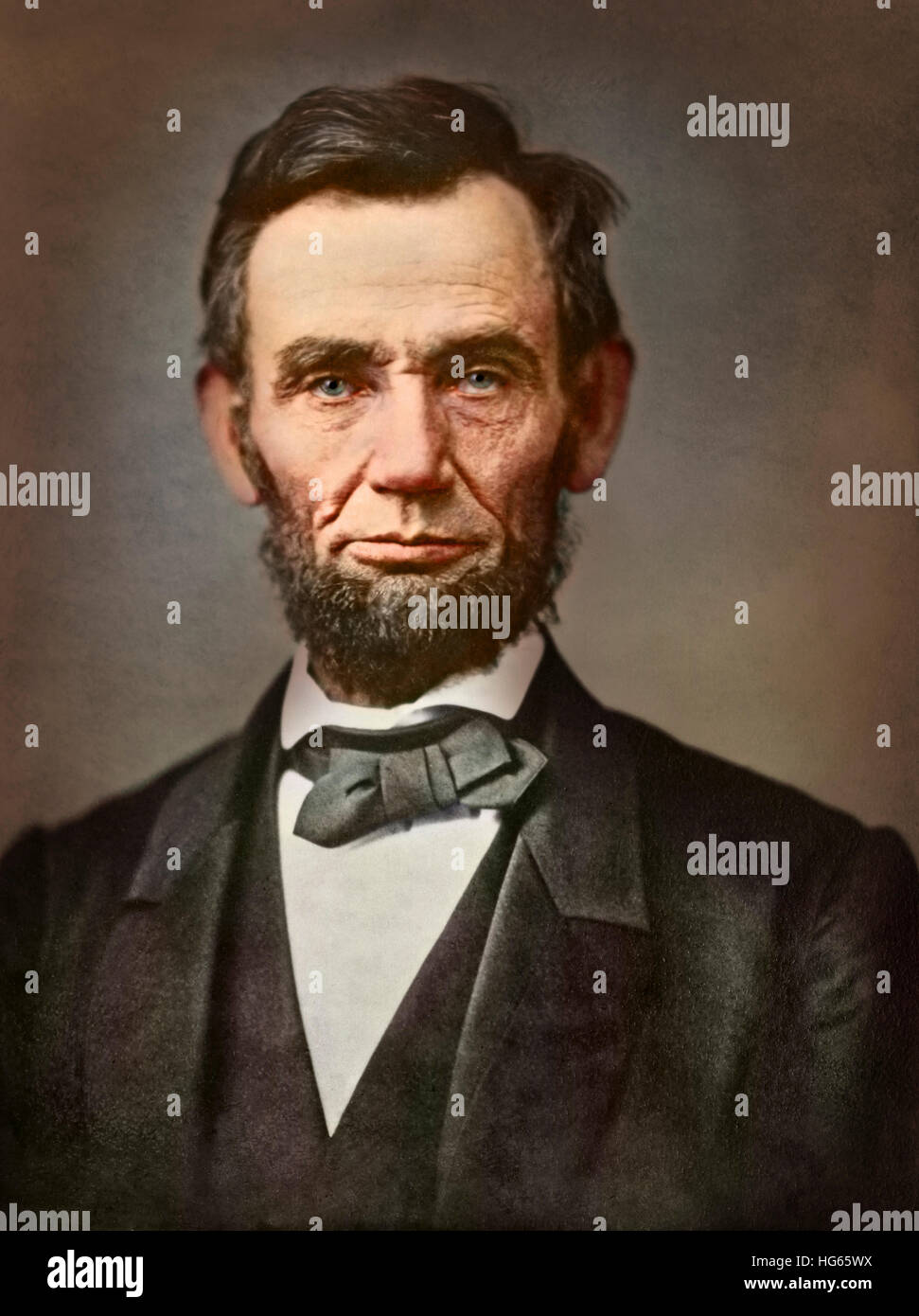 Vintage portrait du président Abraham Lincoln. Banque D'Images