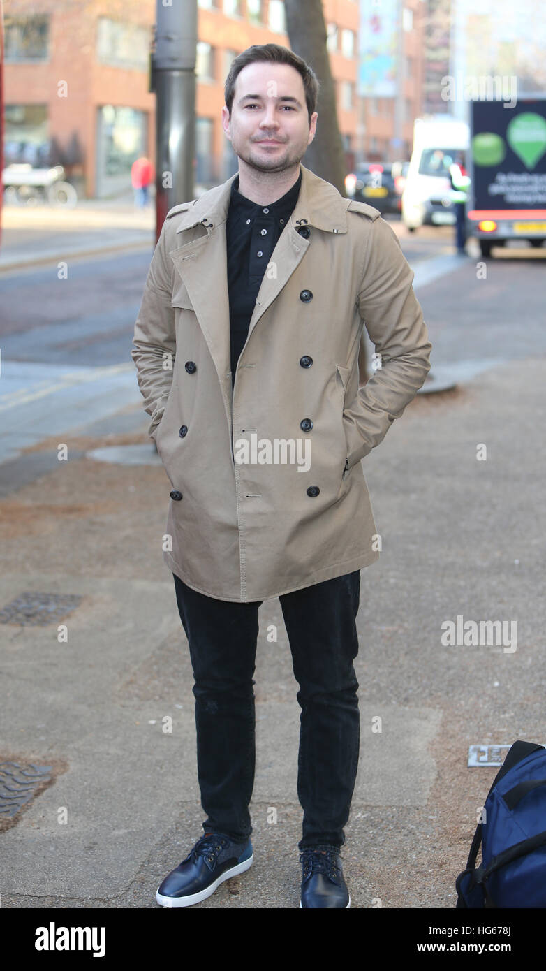 Martin Compston hors studios ITV Avec : Martin Compston Où : London, Royaume-Uni Quand : 05 déc 2016 Banque D'Images