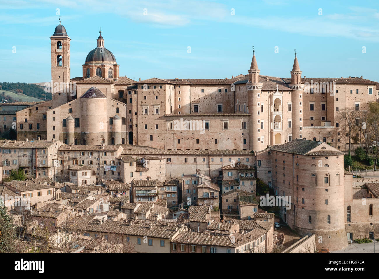 Urbino Marches Italie. L'affichage classique Banque D'Images