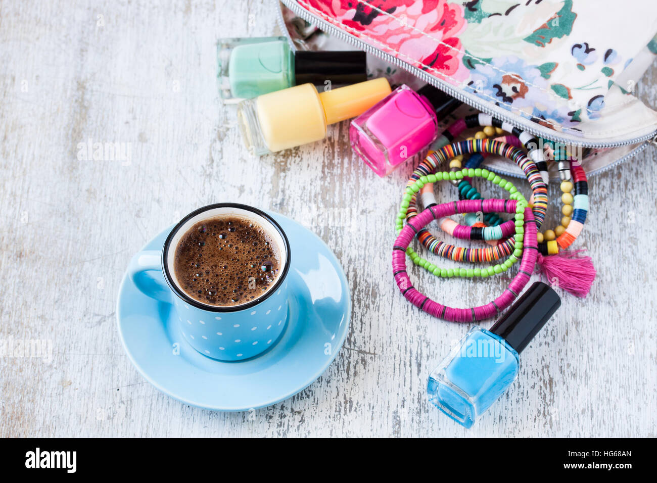 Le café turc avec concept femelle Banque D'Images