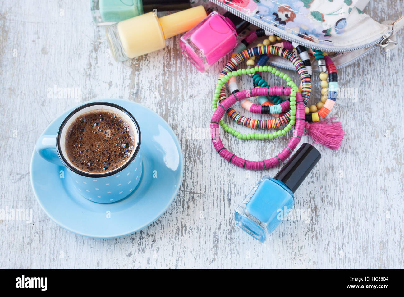 Le café turc avec concept femelle Banque D'Images