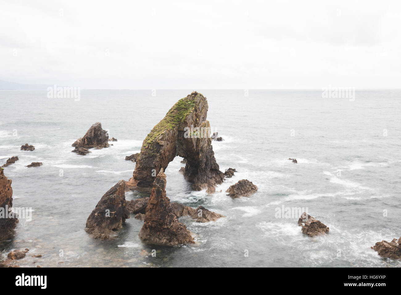Crohy Head sea arch, comté de Donegal, Irlande Banque D'Images