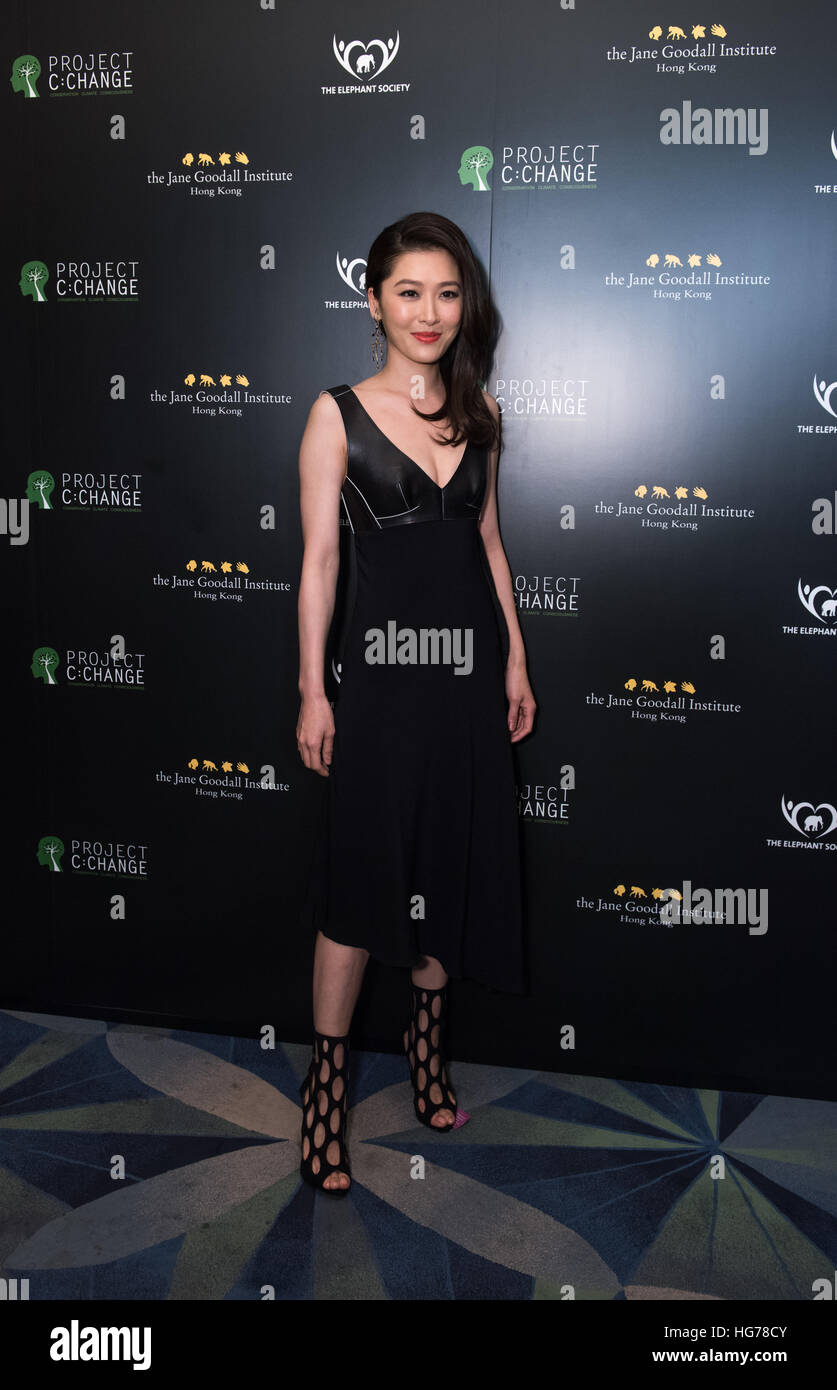 Niki Chow ,Hong Kong Cantopop actrice et chanteuse, assiste à l'ÒHope WildlifeÓ la pour le dîner de gala à faire prendre conscience de la situation des espèces en ani Banque D'Images