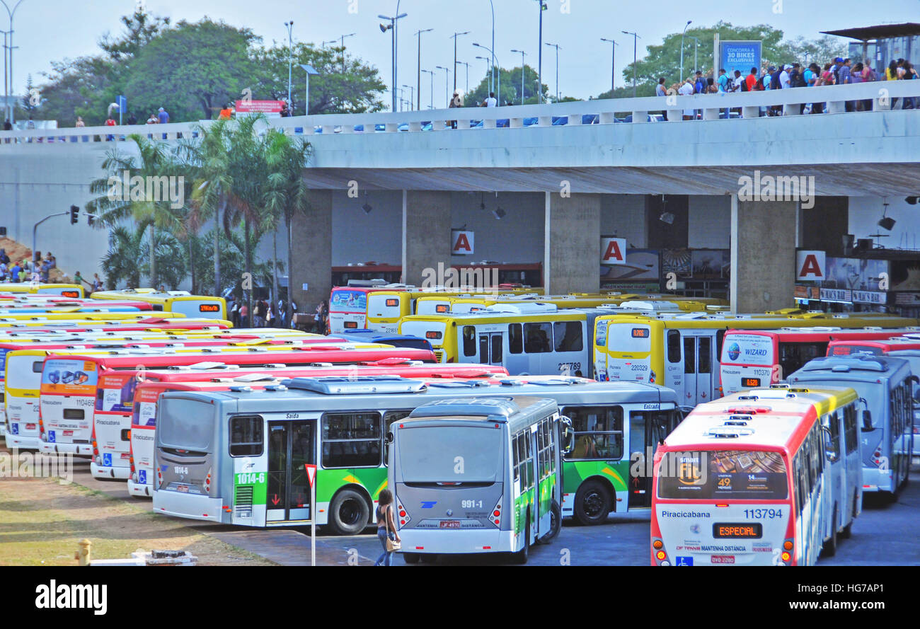 Station de bus Brasilia Brésil Banque D'Images