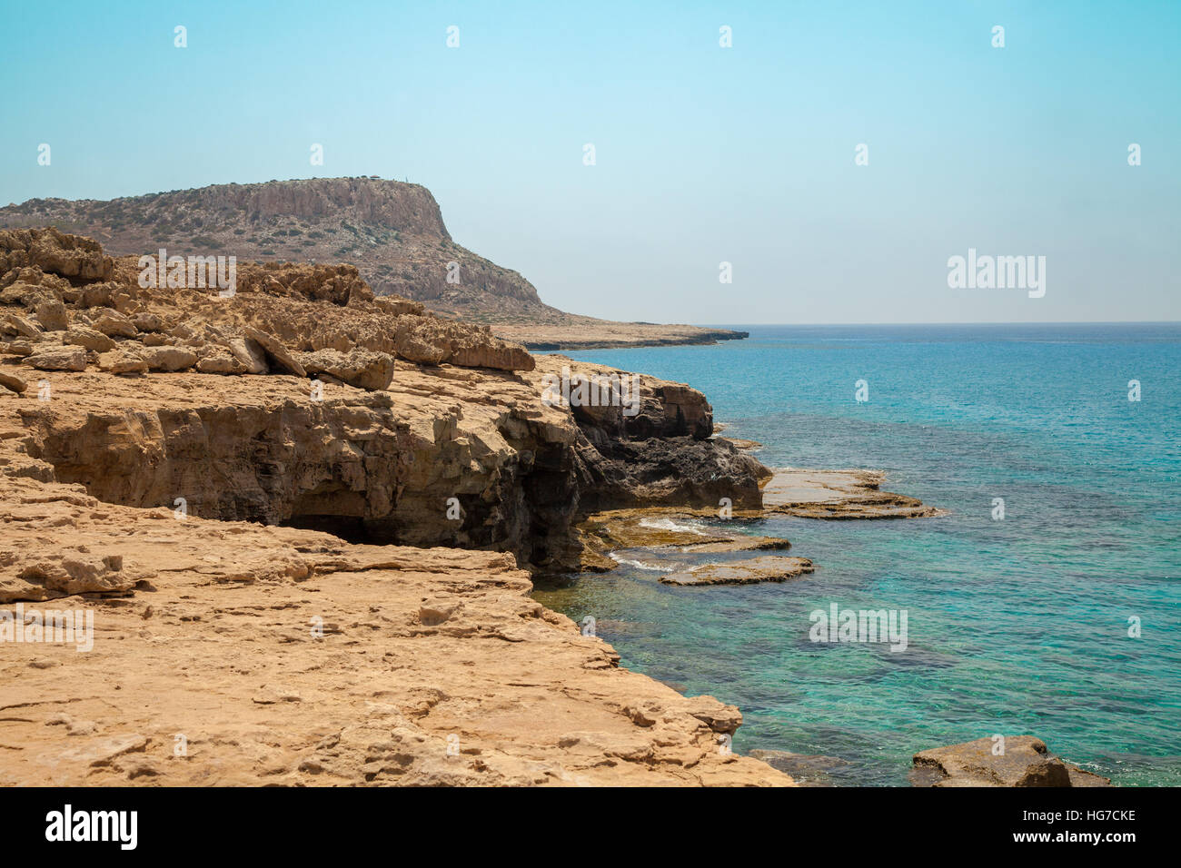 La côte rocheuse. Nature Chypre Banque D'Images