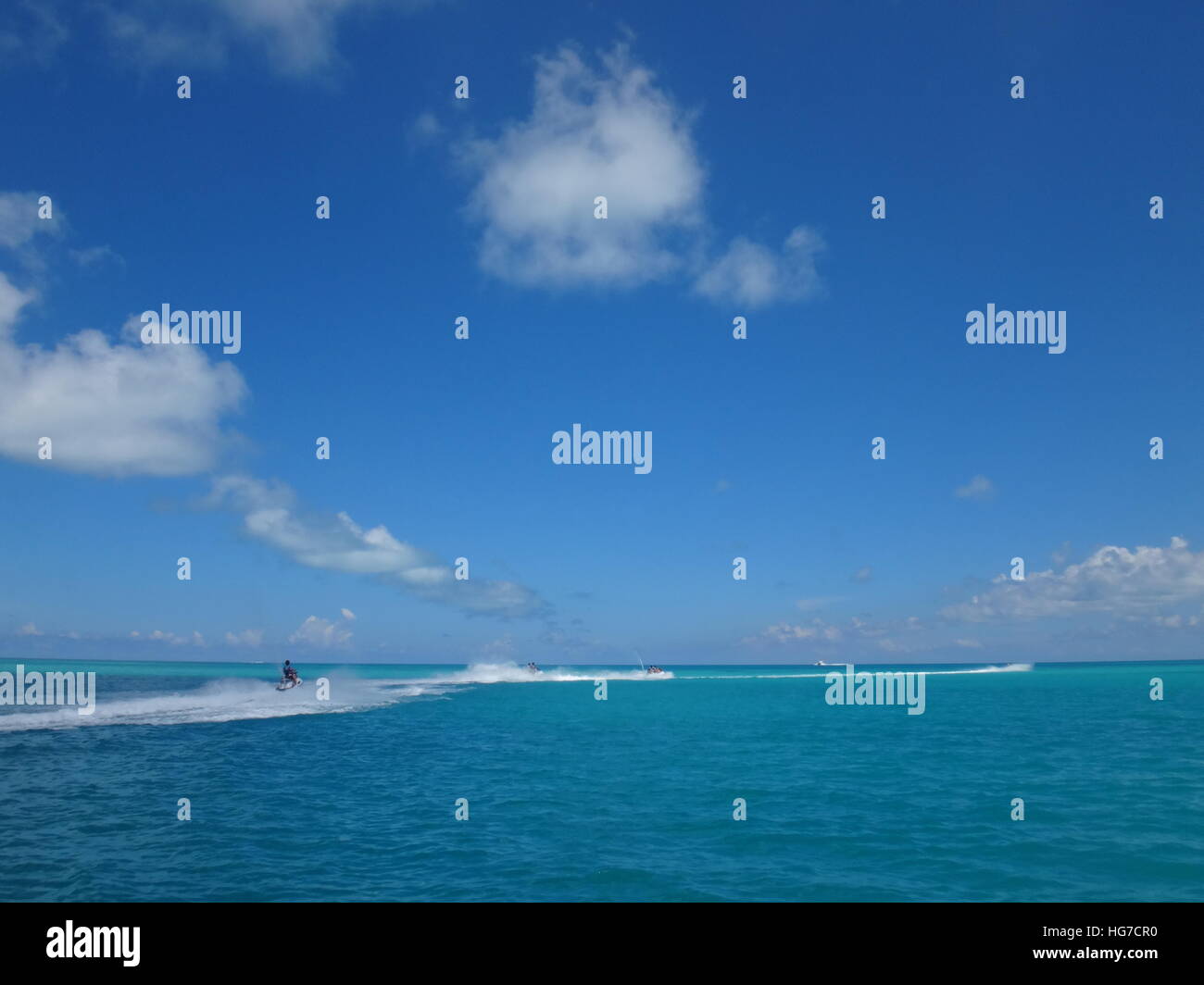 Jet ski dans les Caraïbes Banque D'Images