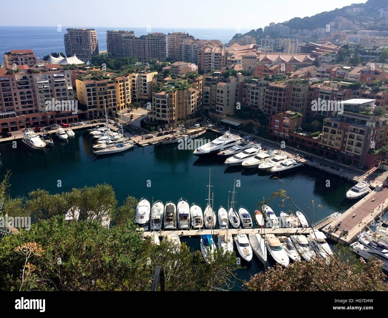 Le port de Monaco, Fontvielle Harbour Banque D'Images