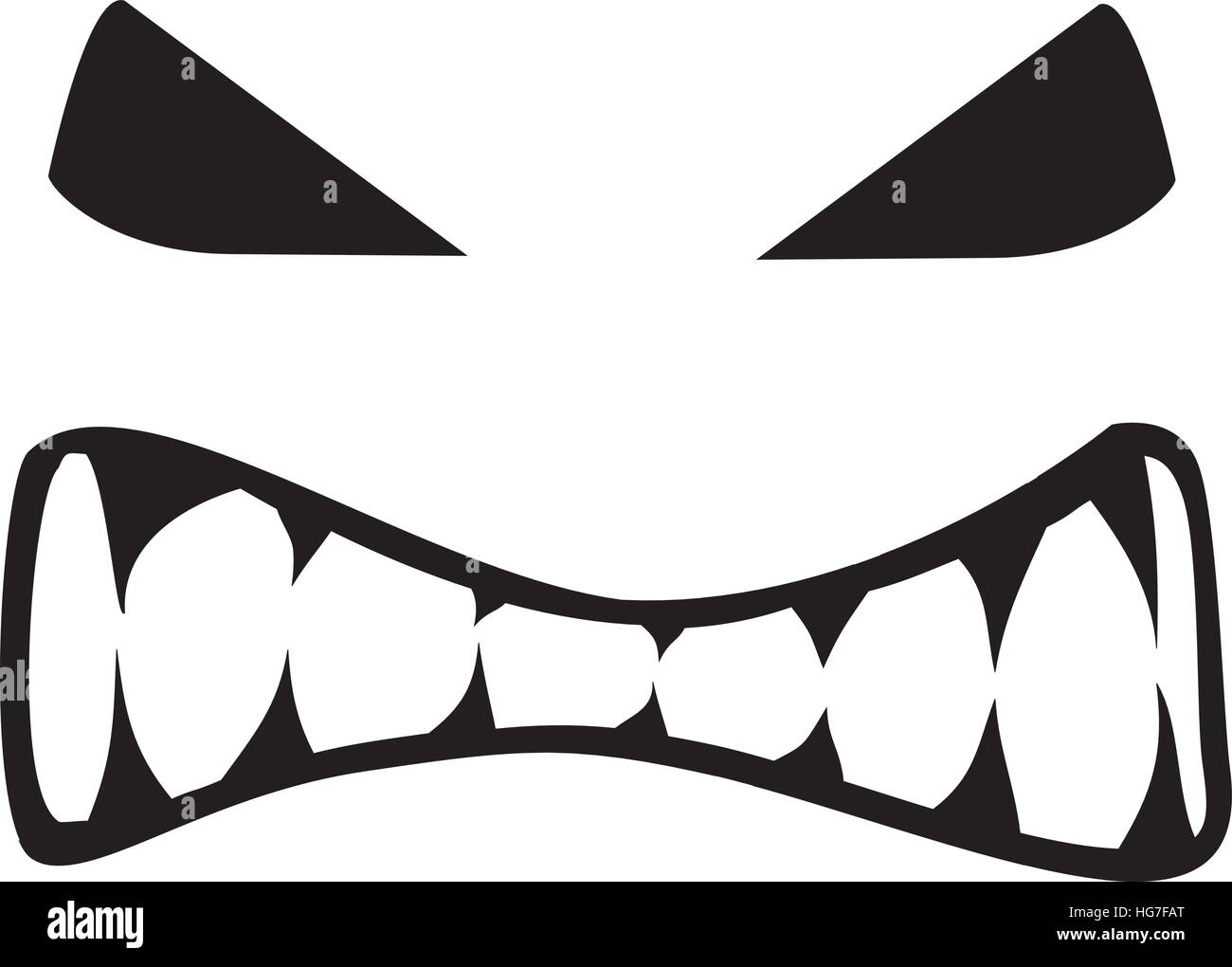 Visage en colère Illustration de Vecteur