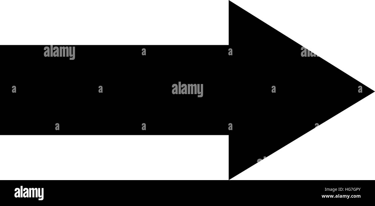 Flèche noire de l'avant Illustration de Vecteur