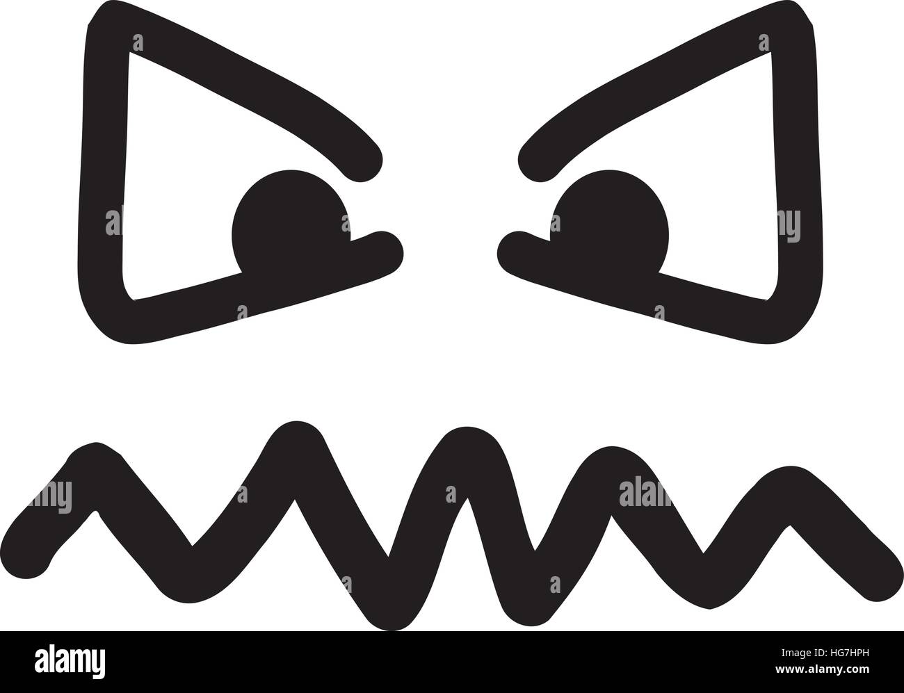 L'expression du visage - visage en colère Illustration de Vecteur