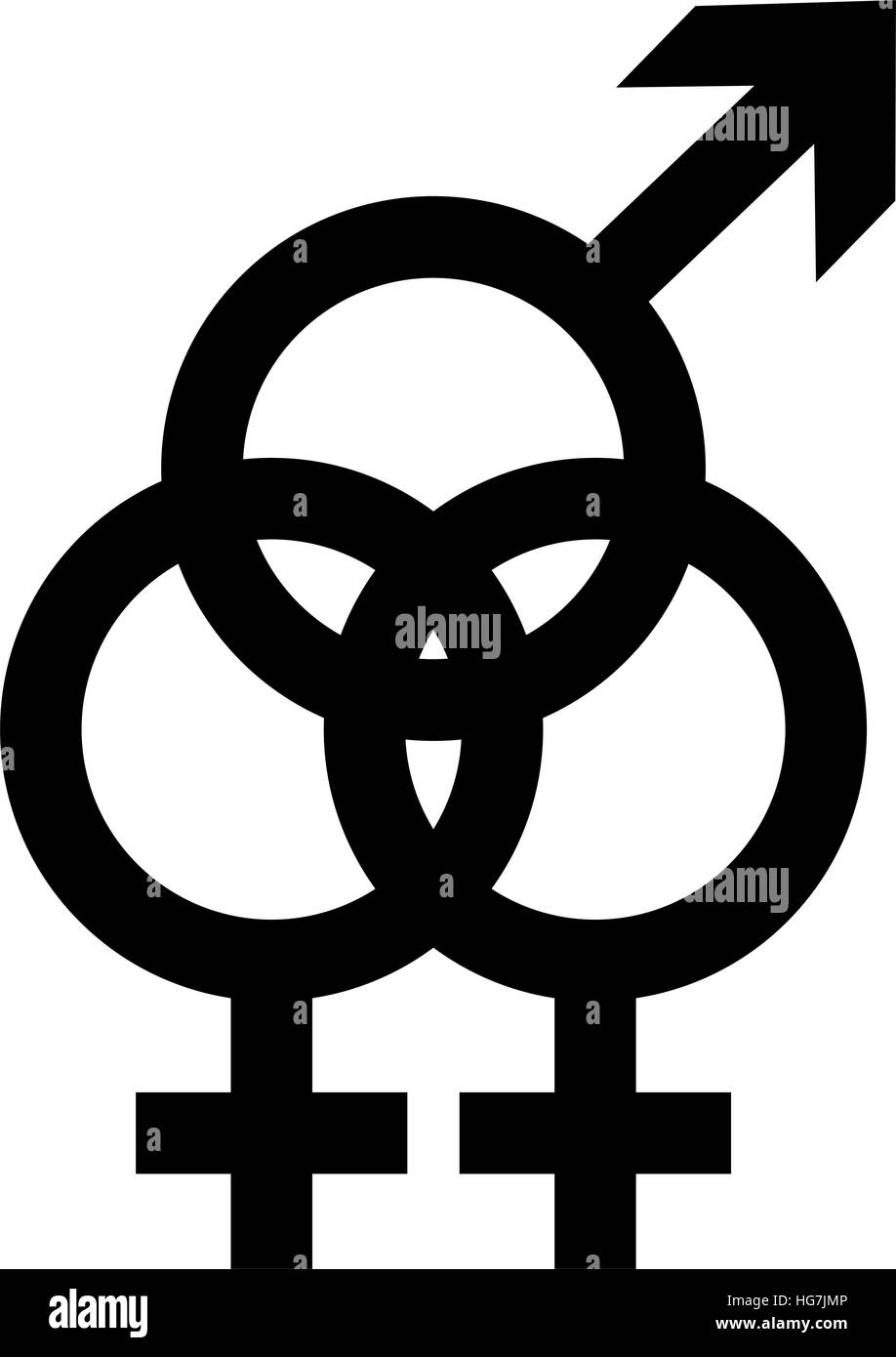 Symbole bisexuel Illustration de Vecteur