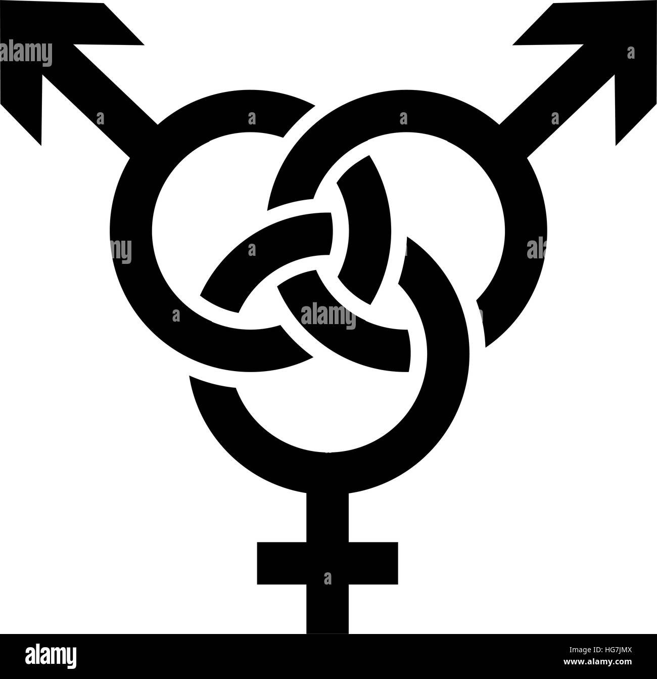 Symbole de la bisexualité Illustration de Vecteur