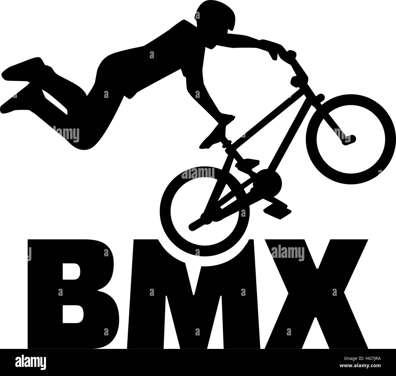 Vélo BMX rider stunt Illustration de Vecteur