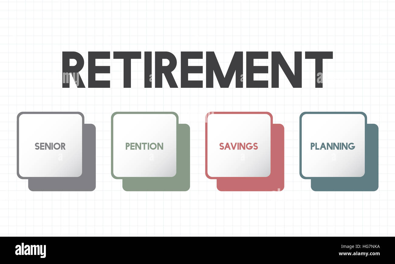 Le budget du Plan de retraite placement Concept Banque D'Images