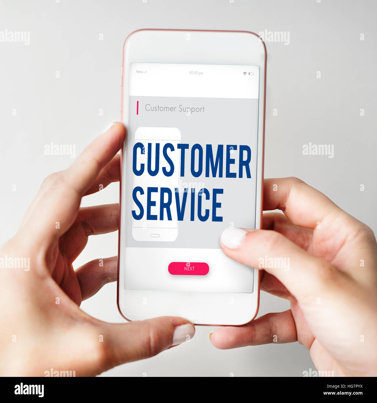 Concept de service client téléphone mobile Banque D'Images