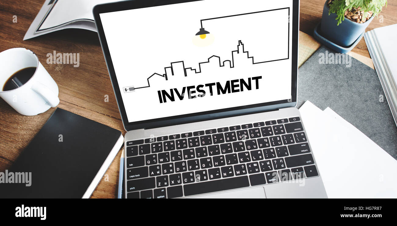 Vente Propriété et l'investissement Concept Banque D'Images