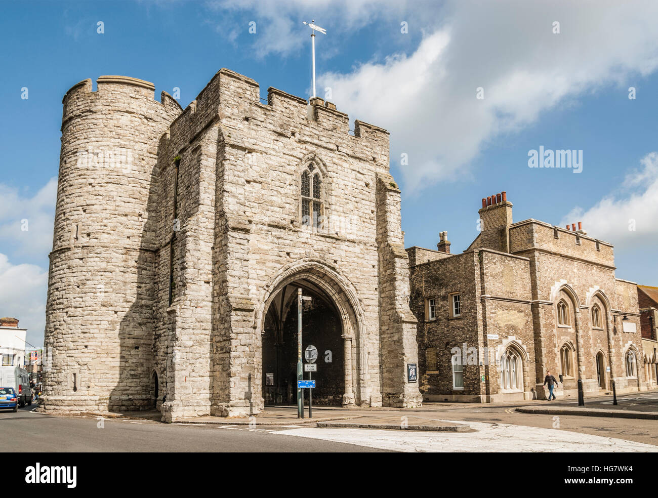 Le Westgate, un portier médiéval de Canterbury, Kent, Angleterre Banque D'Images