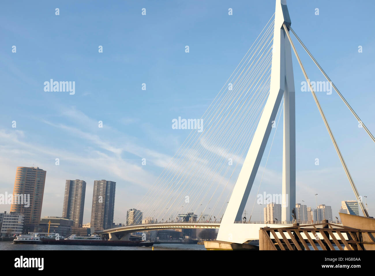 Pont Erasmus Rotterdam Banque D'Images