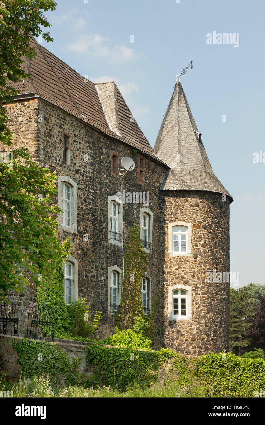 Deutschland, NRW, Städteregion Aachen, Eschweiler, Röthgen Röthgen commune française, Burg, (Merötgen), niederrheinische Wasserburg aus dem frühen 16. Jahrhund Banque D'Images