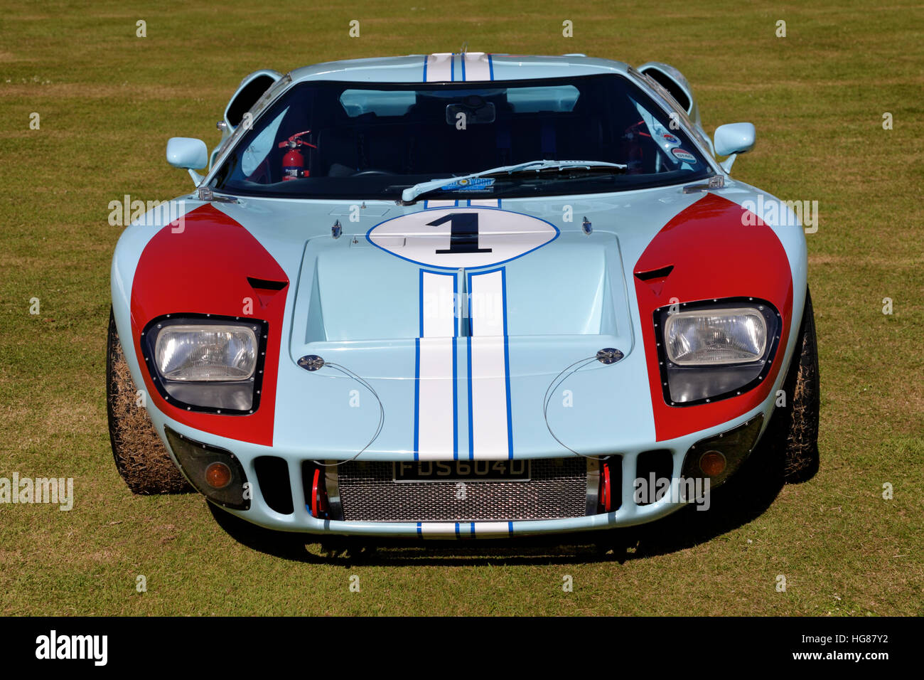 Une Ford GT40 endurance racing voiture au Wilton Classic & Supercar Show, Wilton House, dans le Wiltshire, Royaume-Uni, 2015. Banque D'Images