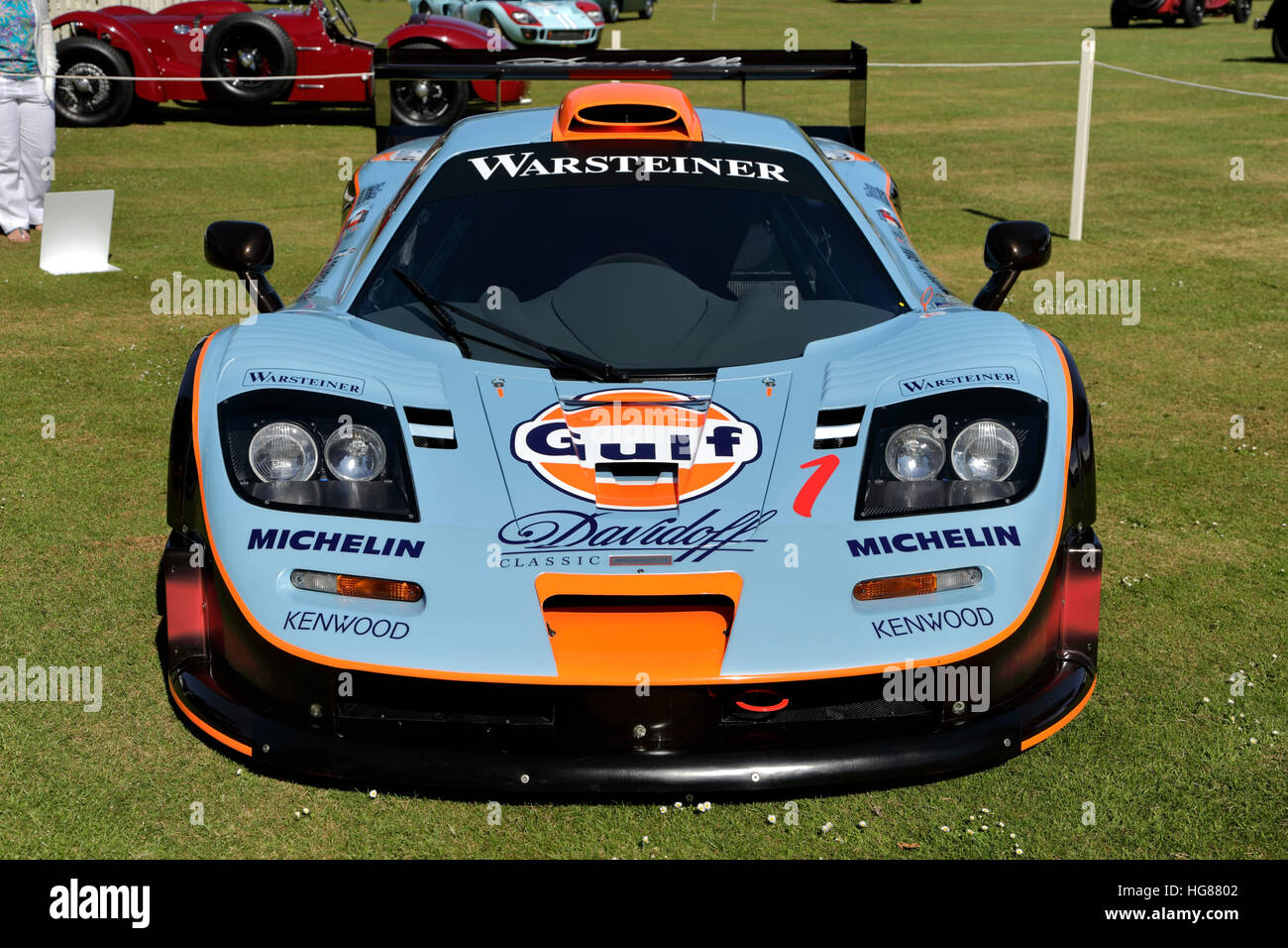 Une McLaren F1 GTR 2015 la voiture de sport à Wilton Classic & Supercar Show, Wilton House, dans le Wiltshire, Royaume-Uni. Banque D'Images