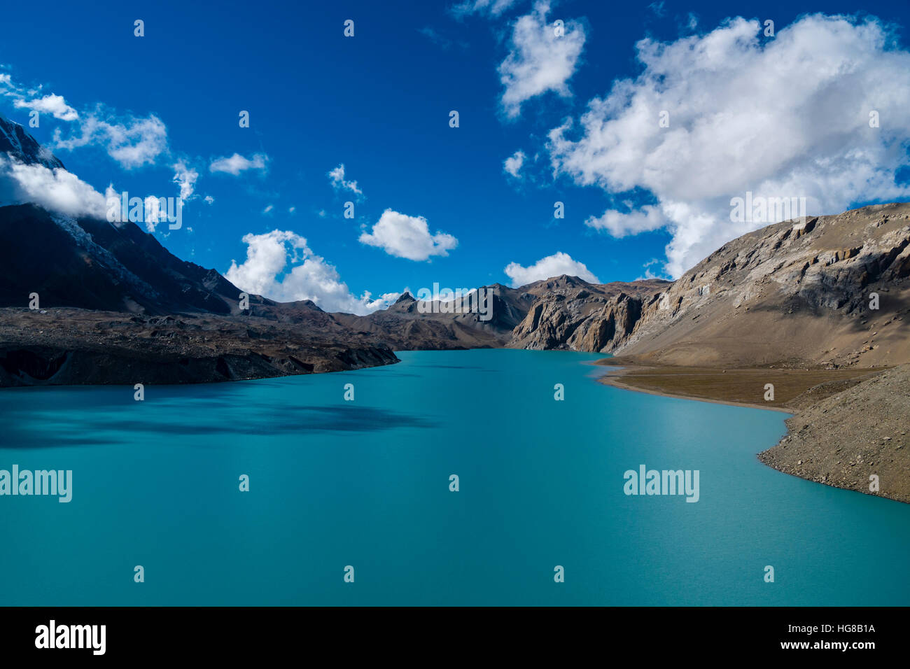Le lac Tilicho, Manang District, région de l'Annapurna, Népal Banque D'Images